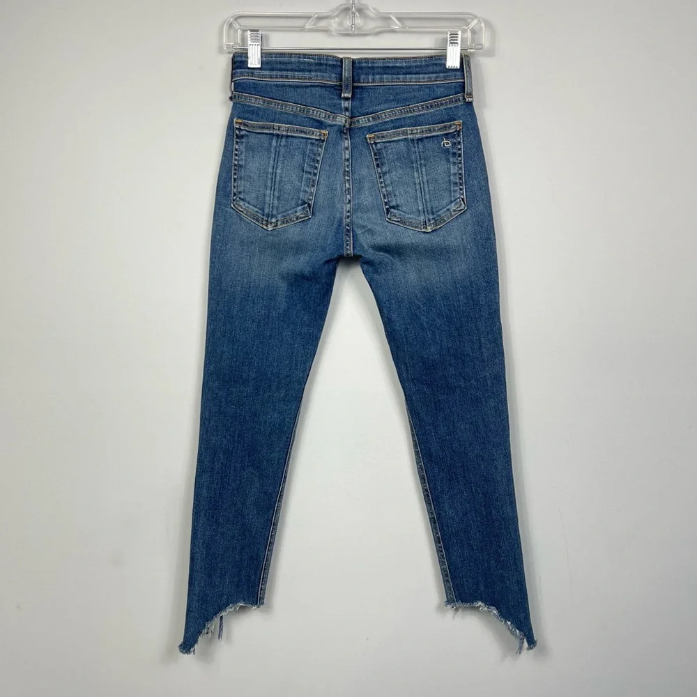 RAG & BONE Jeans Cate Step Hem Mid Rise Ankle Skinny in Hampton Size 24 - Picture 5 of 16